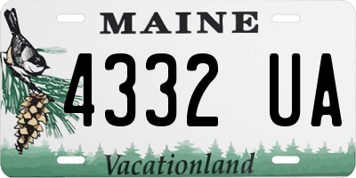 ME license plate 4332UA