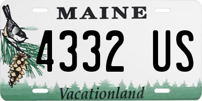 ME license plate 4332US