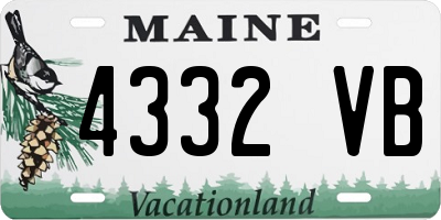 ME license plate 4332VB