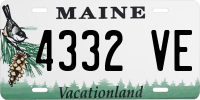 ME license plate 4332VE