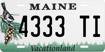 ME license plate 4333TI