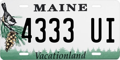 ME license plate 4333UI