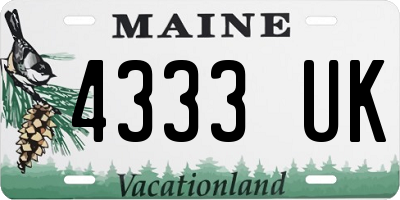 ME license plate 4333UK
