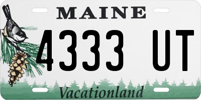 ME license plate 4333UT