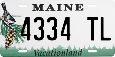 ME license plate 4334TL