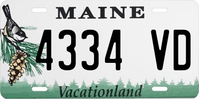 ME license plate 4334VD
