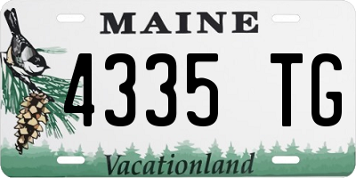 ME license plate 4335TG