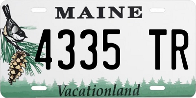 ME license plate 4335TR