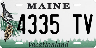 ME license plate 4335TV