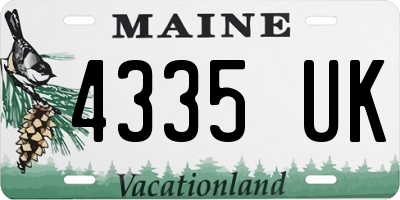 ME license plate 4335UK
