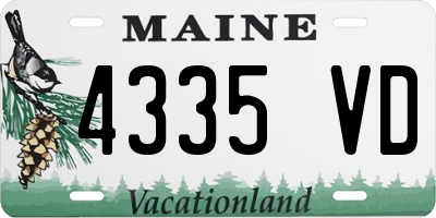 ME license plate 4335VD