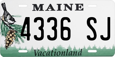 ME license plate 4336SJ