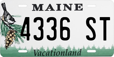ME license plate 4336ST