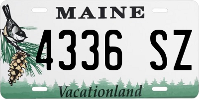 ME license plate 4336SZ
