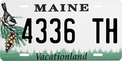 ME license plate 4336TH
