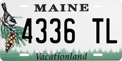ME license plate 4336TL
