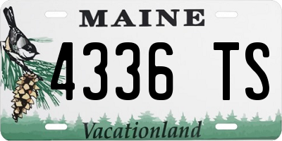 ME license plate 4336TS
