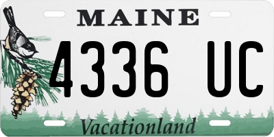 ME license plate 4336UC