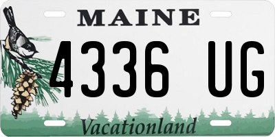 ME license plate 4336UG
