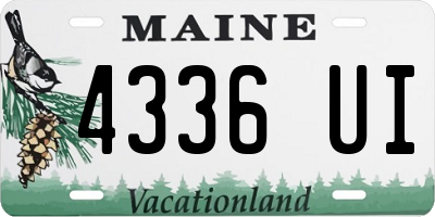 ME license plate 4336UI