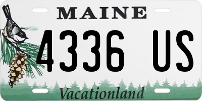 ME license plate 4336US