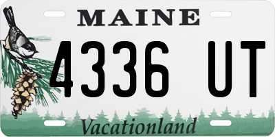 ME license plate 4336UT