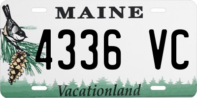 ME license plate 4336VC
