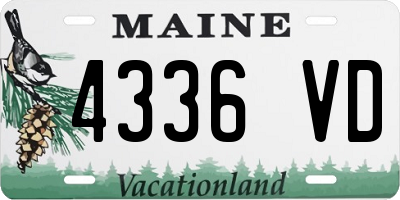 ME license plate 4336VD