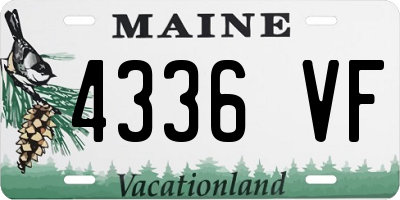 ME license plate 4336VF