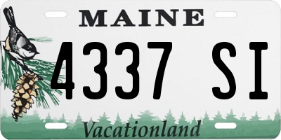 ME license plate 4337SI