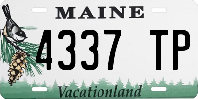 ME license plate 4337TP