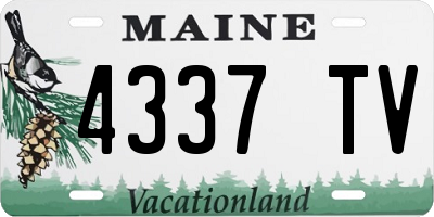 ME license plate 4337TV