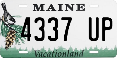 ME license plate 4337UP