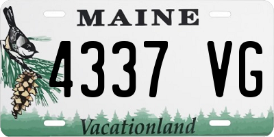 ME license plate 4337VG