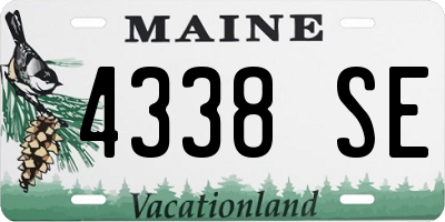 ME license plate 4338SE