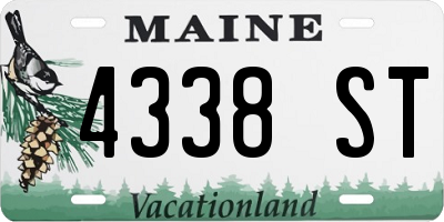 ME license plate 4338ST