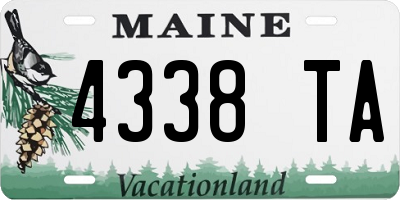 ME license plate 4338TA