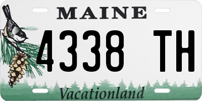 ME license plate 4338TH