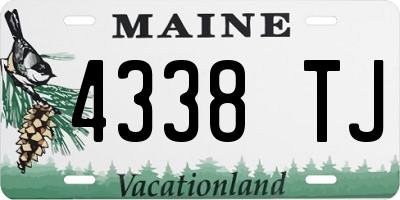 ME license plate 4338TJ