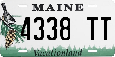 ME license plate 4338TT