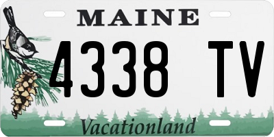 ME license plate 4338TV