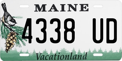 ME license plate 4338UD
