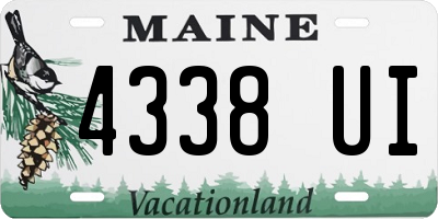 ME license plate 4338UI