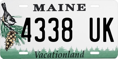 ME license plate 4338UK