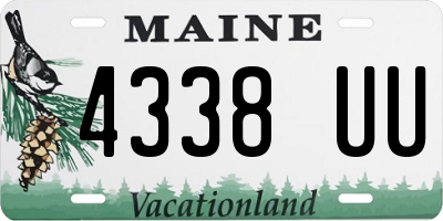 ME license plate 4338UU