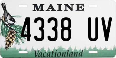 ME license plate 4338UV