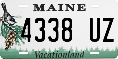 ME license plate 4338UZ