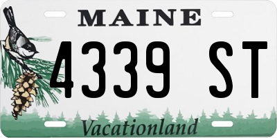 ME license plate 4339ST