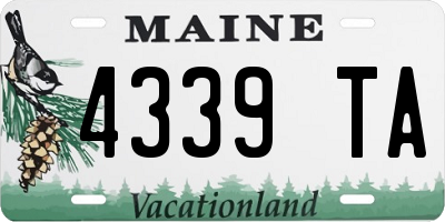 ME license plate 4339TA