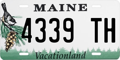 ME license plate 4339TH